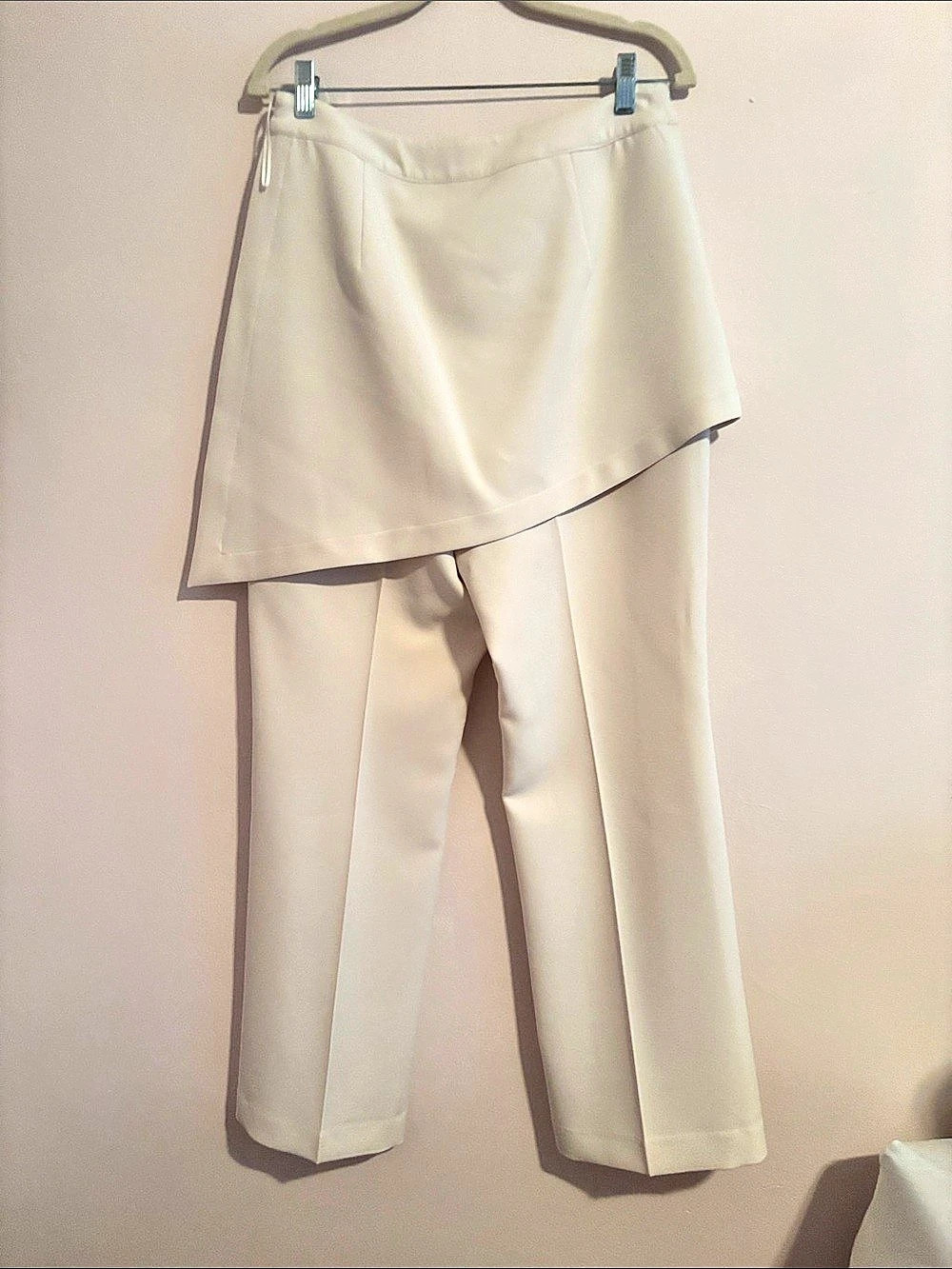 Cream Layered Wide Leg Pants Like New
